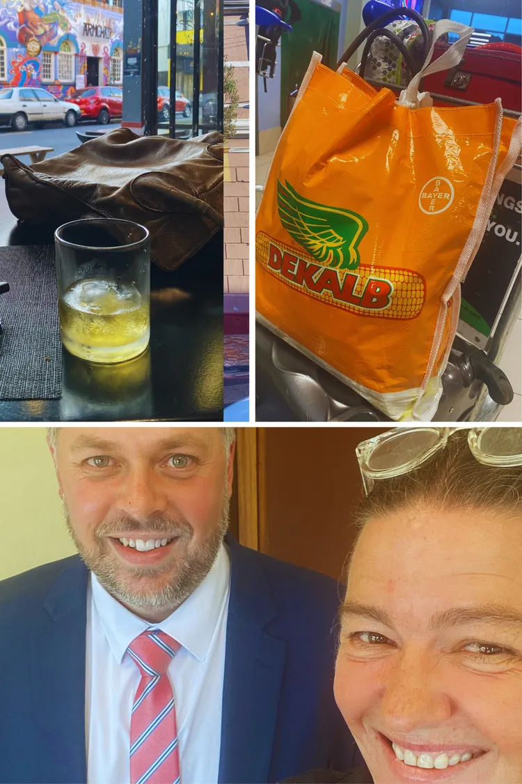 Oudergewoonte, grepe uit my week. Onder, met die minister van binnelandse sake, Leon Schreiber.