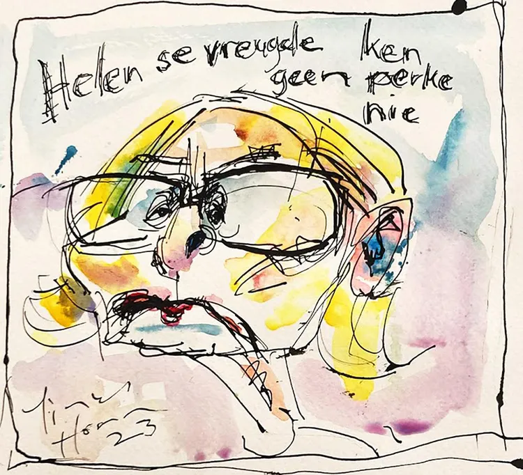 Helen Zille, brilliantly captured by Tinus Horn. Spitting image!